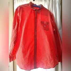 Mens Dress shirt, pink/pale orange.